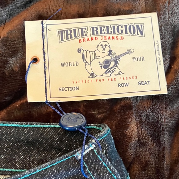 True Religion Diamond Turo Blue Boot Cut Jeans - Picture 3 of 4